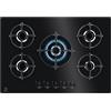 Electrolux Piano Cottura Gas EGG75372K Serie 600, Gas on Glass 75 cm da Incasso, 5 Fuochi, Bruciatore Rapido, Bruciatore Wok, Precisa Regolazione della Fiamma, Sicurezza Sicurgas, 740x510, Nero