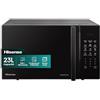 Hisense Forno Microonde Elettronico, Capacità 23 L, Potenza 800 W, Grill Potenza 1000 W, Display Led con Comandi Touch, Nero