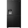Hisense RS818N4TFE Frigorifero Side By Side, 632 L, Classe E, Black Inox, Display Touch con Voice Control