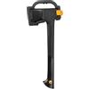 Fiskars Ascia da Spacco, Solid, Fodero per Lama e Trasporto, Rivestimento Antiaderente, Lama in Acciaio/Manico in Plastica Rinforzata con Fibra di Vetro, Nero/Arancione, A11, 49cm, 1,1 kg, 1051086
