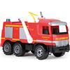Lena-02058EC Mercedes-Benz pompi Camion della Spazzatura, Colore Rosso, 02058