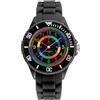 Alienwork Kids Orologio di Apprendimento Bambini Ragazzi Ragazze Nero Bracciale in Silicone Multicolore bambini Impermeabile 5 ATM Tempo di Apprendimento