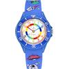 Alienwork Spazio Alien Orologio di Apprendimento Bambini Ragazzi Blu Bracciale in Silicone Multicolore bambini Impermeabile 5 ATM Tempo di Apprendimento