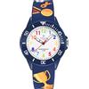 Alienwork Calcio Ragazzi Orologio di Apprendimento Bambini Ragazzi Ragazze Blu Marino Bracciale in Silicone Multicolore bambini Impermeabile 5 ATM Tempo di Apprendimento