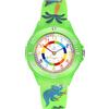 Alienwork Kids Dino T-Rex Orologio di Apprendimento Bambini Ragazzi Ragazze Verde Bracciale in Silicone Multicolore bambini Impermeabile 5 ATM Tempo di Apprendimento