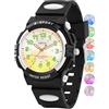 Juboos Nuovi Orologi per Bambini a 7 Colori,Orologio Analogico al Quarzo per Bambini per Ragazzi e Ragazze,Orologi Impermeabili per Insegnare il Tempo,Cinturino Morbido per Orologi 5-16