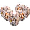 MurArt Bicchieri di Murano Set da 6 bicchieri da 400ml Collezione Marea in vetro soffiato a mano in lavorazione artigianale Made in Italy (Bianco e Nero, Bicchiere 6pz)