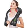 Snailax Massaggiatore per Collo, Spalle e Schiena Ricaricabile Shiatsu per Cervicale con Calore 4D Rotazione Cuscino Elettrico a Casa ed Ufficio