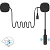 OBEST Casco moto Auricolare Bluetooth 5.0 Auricolare per bicicletta Auricolare interfono wireless Auricolare stereo a mani libere con microfono Controllo musica, Cuffie ampiamente compatibili
