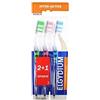 Elgydium Inter-Active - Spazzolino da denti medio, confezione da 3