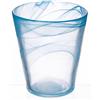 Villa d'Este Home Tivoli 1996 Set 6 Bicchiere acqua conico 250 ml in vetro, superficie sfumata, celeste, Alabastro