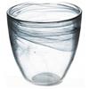 Villa d'Este Home Tivoli 1996 Set 6 Bicchiere acqua bombato 280 ml in vetro, superficie sfumata, nero, Alabastro