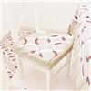 PETTI Artigiani Italiani - Cuscini per Sedia Cucina con Elastico da 2 Pezzi, Copricuscini Sedia in Cotone con Elastico 40x40 cm - Set da 2 Disegno Cerchio Beige 100% Made in Italy