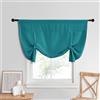 NICETOWN Tende corte regolabili per finestra, per camera da letto, risparmio energetico per bagno, larghezza 52 x lunghezza 114,3 cm, 1 pannello, pavone verde acqua