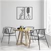 Wallity Hanah Home Elegante accessorio decorativo da parete in metallo nero (2 pezzi), 38,5 x 63,5 cm ciascuno, 100% metallo, spessore 1,2 mm, perfetto per arredamento moderno per la casa e gli spazi ufficio