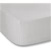 Bianca Plain Dyed Silver Lenzuolo con angoli 135 x 200 + federa per cuscino bianca 50 x 80 (2)