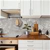 CREARREDA Pannello Paraschizzi Cucina Adesivo da Parete Facile da Applicare Tropical Wall 190x60cm 100% Made in Italy, Ignifugo e Resistente all'Acqua Paraspruzzi Lavandino in PVC
