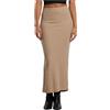 Urban Classics Tb6940-ladies Rib High Slit Skirt Gonna, Beige, S Donna
