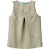 United Colors of Benetton Blusa 5BMLDQ06W Camicia, Verde Militare 0W9, XS Donna