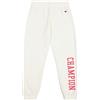 Champion Legacy Graphic Shop G (405027) -Ultra-Light Soft Compact Powerblend Fleece Elastic Cuff Pantaloni da Tuta, Marshmallow (STR), 7-8 Anni Bambina