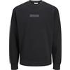 JACK & JONES Jjtaka Sweat Crew Neck, Nero, S Uomo