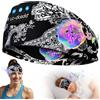 LC-dolida Cuffie per Dormire Fascia Bluetooth Maschera Sonno, Fascia Sportiva Bluetooth Cuffie Fascia con Microfono,10-14 Ore di Riproduzione,Cuffie Per jogging, Sport,Yoga,Sleepers Laterali