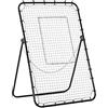 HOMCOM Rete da Calcio Rebounder Pieghevole con Bersaglio, Altezza e Angolazione Regolabili, Metallo e PE, 123x73x178.5cm, Nero