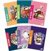 BM BeMore MEOW Maxi quaderni a righe in formato A4 senza margini - Set da 10 pezzi con copertine assortite fantasia gatti - 72 pagine, carta da 100g, ideali per scuole medie e superiori