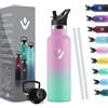 HoneyHolly Borraccia Termica Bambini 500 ML, Senza BPA, Borraccia Termica, Sottovuoto a Doppia Parete, Bottiglia Termica, 18/8 Acciaio Inox, Borracce Termiche, con Cannuccia, Termos per Scuola, Sport