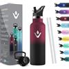 HoneyHolly Borraccia Termica Bambini 500 ML, Senza BPA, Borraccia Termica, Sottovuoto a Doppia Parete, Bottiglia Termica, 18/8 Acciaio Inox, Borracce Termiche, con Cannuccia, Termos per Scuola, Sport
