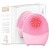 FOREO LUNA 4 plus, spazzola per pulizia viso, NIR + LED rosso, Detersione profonda anti punti neri e massaggio viso, Massaggiatore viso antirughe con microcorrente, Pelle Normale