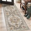 GENIMO - Tappeto Vintage 80x200cm - Antiscivolo, Resistente, Facile da Pulire - Per Corridoio, Camera da Letto - Rosso Mattone