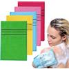 URAQT Panni Guanti Esfolianti, 5 Pezzi Guanto Esfoliante Corpo Guanto Scrub Unisex, Guanti da Doccia Colorati a Doppia Faccia per Esfoliante/Doccia/Vasca/Spa/Massaggio