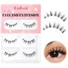 Fadlash Naturali Ciglia Finte Ciuffetti Estensione 2 Paia Ciglia Individuali Fluffy Russian Volume Ciglia Ciuffetti per Uso Personale e Domestico(806)
