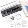 Phomemo M832 Stampante Portatile, Stampante Termica A4 Compatibile con Phone via Bluetooth, Windows e macOS via Cavo USB, per Viaggi, Lavoro, Casa, Stampa Solo su Carta Termica, Grigio