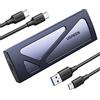 UGREEN Case SSD M.2 NVMe PCIe USB C 3.2 Gen 2 10Gbps UASP, Enclosure Esterno per Disco Rigido 2TB M/M&B Key 2230/2242/2260/2280 con Cavo Compatibile con 970 Evo Plus 980 PRO WD SN770 Kingston Blu