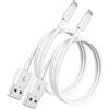 Cionum 2m 2 Pezzi Cavo iPhone Originale Apple, Cavo Ricarica iPhone USB Lightning 2 metri Veloce Compatibile con iPhone 13 Pro Max/12 Mini Pro Max/11/X/XS/XR/8/7/6