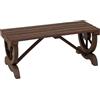 Outsunny Panca a 2 Posti da Esterno in Legno di Abete con Effetto Bruciato (98x50x39.5cm) Gambe con Design a Ruota(Ø41cm)