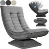 Casaria® Poltrona Relax da Lettura con Schienale Regolabile 360° Pieghevole Portata 150kg 60x105x87cm Sedia da Pavimento Imbottita Salotto Gaming