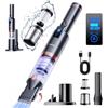 SmartAI Aspirapolvere a mano, 17000 Pa, mini LED senza fili, batteria a batteria, 30 minuti, leggero, per auto, casa, camper, peli di animali, con supporto di ricarica, carica di tipo C, scatola di