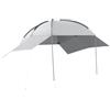 Outsunny Tendalina ad Arco Portatile con Pareti Laterali e Paletti Regolabili, Tenda per Auto in Poliestere, Acciaio e Fibra di Vetro, 300x262x230-260 cm, Grigio Chiaro