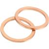 QUARKZMAN M16 Rondelle Piatte, 30pz Rondella Piana ad Anello in Rame 20mm OD Ring Guarnizione Tenuta in Metallo per Viti Bulloni Dadi