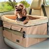 Petsfit Seggiolino Auto per Cani di media taglia o 2 piccoli Cani, Trasportino per Cani Auto migliorato per il sedile posteriore e anteriore, cesto per cani per auto con 2 cinture di sicurezza