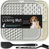 Lesipee Tappetino da leccare per cani e gatti, confezione da 2, lavabile in lavastoviglie, giocattolo per cani e ansia, per burro, yogurt, arachidi, forniture per animali domestici, tappetino calmante