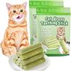 OSDUE 60g Erba Bastoncini da Masticare per Gatti, 12 Snack Liofilizzato per Pulizia dei Denti con Pollo, Erba Gatta, Olio di Pesce, Snack Gatto Stick Dentali Gatti per la Rimozione Delle Palle di Pelo
