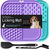 Lesipee Tappetino per leccare cani e gatti, confezione da 2, per mangiare lentamente, giocattolo per cani e ansia, tappetino calmante per burro, yogurt, arachidi, forniture per animali domestici,