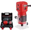 TEENO Rifilatore Fresatrice Verticale per Legno 650W 15000-32000 RPM con SCATOLA DI PLASTICA, 6 Velocità Variabili, Legno Rifilatrice Elettrica Con 12 pezzi 1/4 Fresatura Cuter e Mandrino 6/6.35mm