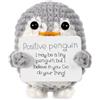 Bambebe Mini Positive Doll Pinguino, Bambola di Patate Peluche Maglieria Con Carta Ispiratrice - Regalo di Festa di Compleanno per Amici