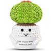 Bambebe Mini Positive Doll Cactus, Bambola di Patate Peluche Maglieria, Mini Funny Positive Doll con Carta Ispiratrice per Amici Regalo di Festa di Compleanno