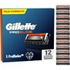 Gillette Proglide 12 Lametta Di Ricambio Per Rasoio Con Doppia Lubrificazione Prima E Dopo Le Lame E Lubrificazione EverGlide Per Una Profondità E Un Comfort Incredibili, Lama Barba Uomo